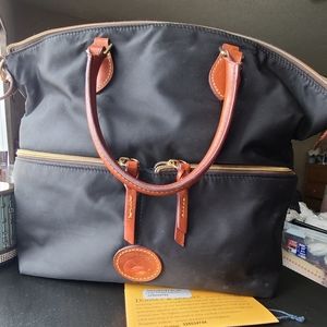 BNWOT Dooney & Bourke Top Zip Canvas Satchel